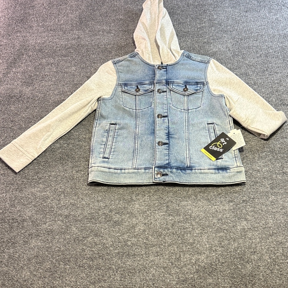Art Class Denim and Gray Kids Jean Jacket